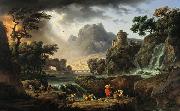 Emile Jean Horace Vernet Mountain Landscape with Approaching Storm oil painting reproduction